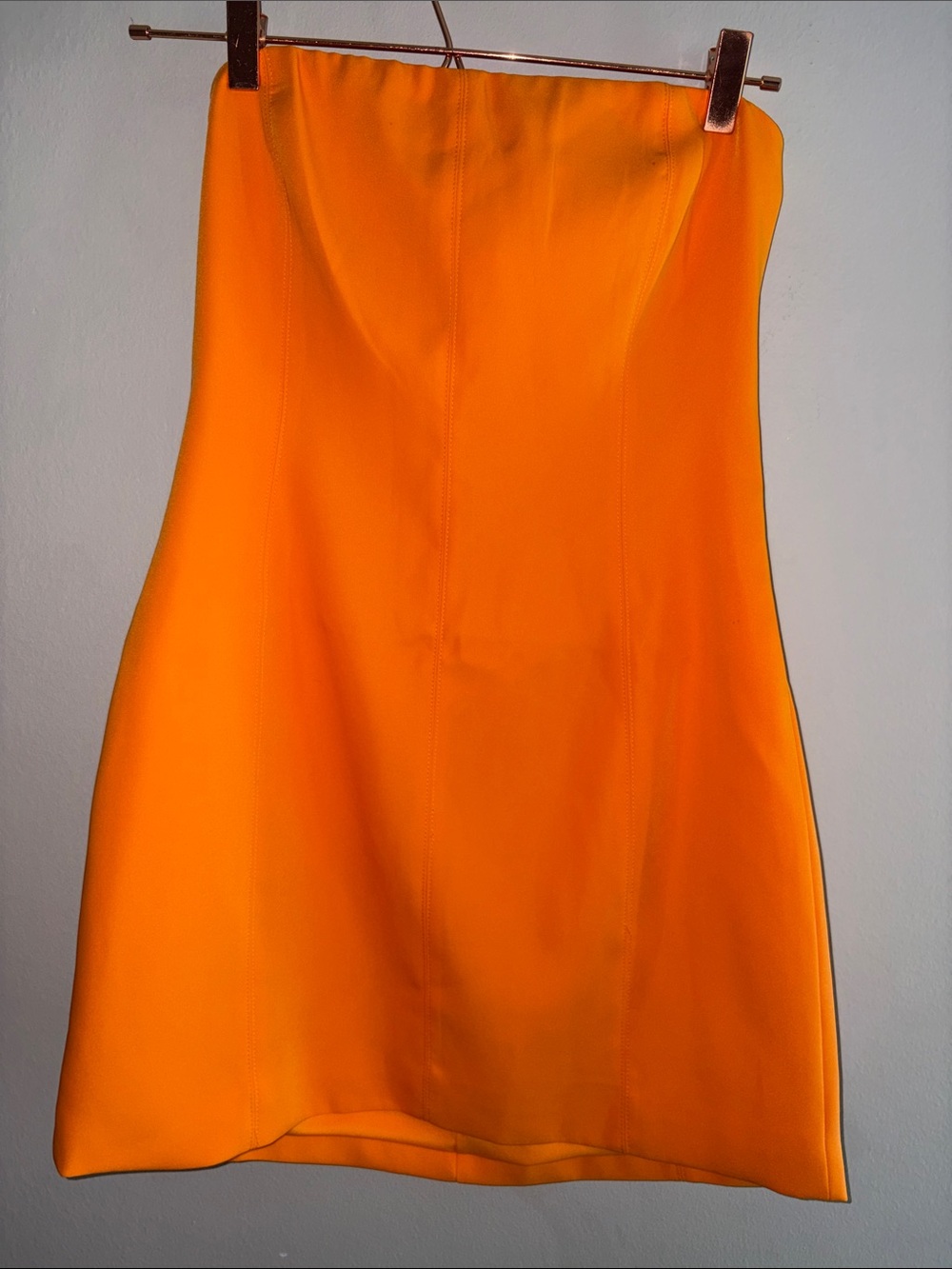 Meshki - Maci Crepe Mini Dress in Tangerine - Picture 3 of 7